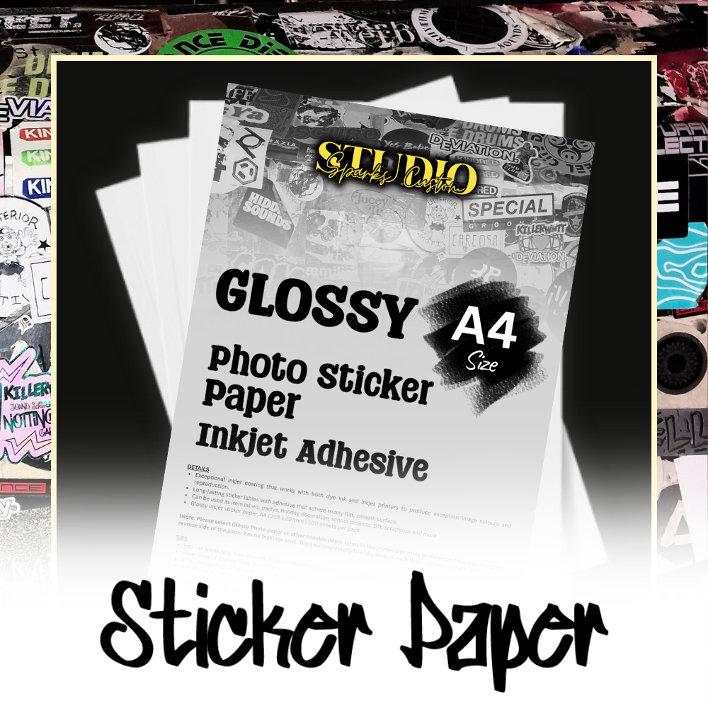 Glossy- Photo Sticker Paper / Inkjet Adhesive