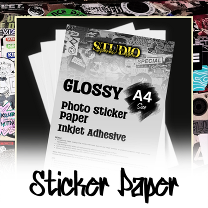 Glossy- Photo Sticker Paper / Inkjet Adhesive